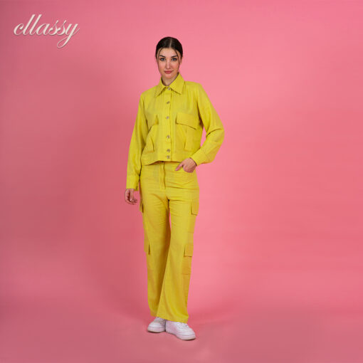 elegancy linen set ( jacket and cargo pant ) - Image 13