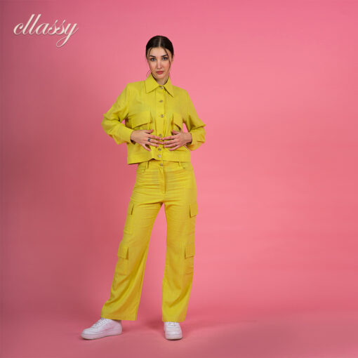 elegancy linen set ( jacket and cargo pant ) - Image 11