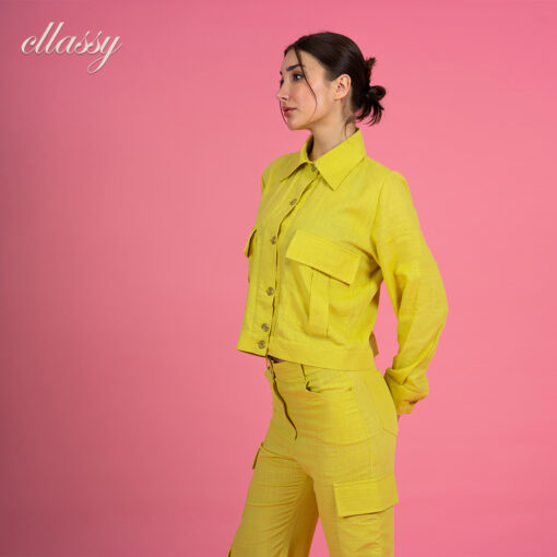 elegancy linen set ( jacket and cargo pant ) - Image 12