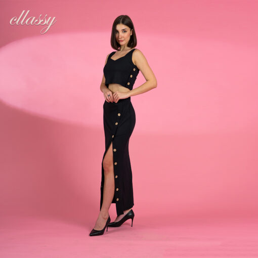 classy slevess long dress - Image 6