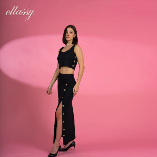classy slevess long dress - Image 5