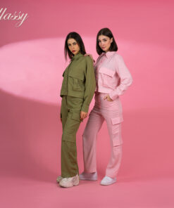 elegancy linen set ( jacket and cargo pant )