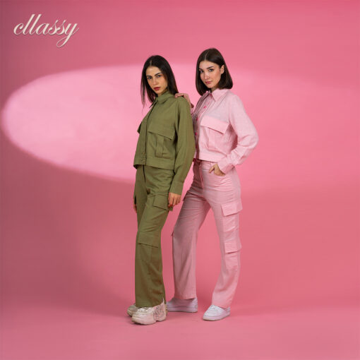elegancy linen set ( jacket and cargo pant )