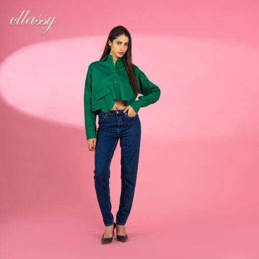 ⁦trendy basic cropped shirt⁩ - الصورة ⁦11⁩