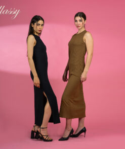 classy sleeves long dress