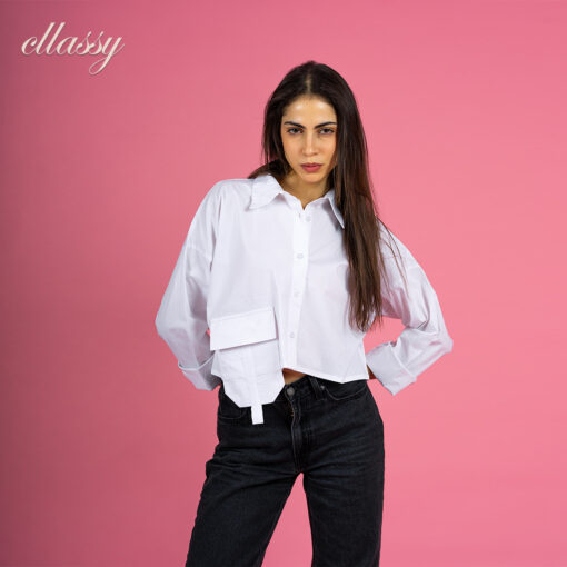 ⁦trendy basic cropped shirt⁩ - الصورة ⁦16⁩